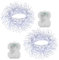 2 Pack Cluster Fairy Lights Battery Operated, Total 20Ft 400 LED Christmas Lights String with Timer 8 Modes Firecracker Fairy Lights Waterproof for Wreath Tree Wedding Gift Decor (Cool White)