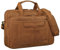 STILORD 'Quest' Aktentasche Herren Leder Laptoptasche 15,6 Zoll Umhängetasche Vintage Dokumententasche Groß Arbeitstasche Damen für Business Uni, Farbe:tan - dunkelbraun