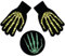 LUOFENG Halloween-Skelett-Krallen-Handschuhe, leuchten im Dunkeln, gruselige Kostüm-Handschuhe, Party-Handschuhe, Halloween-Requisiten, leuchtende Handwärmer