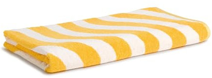 Möve Beach Welle Strandtuch 80 x 200 cm aus 100% Baumwolle, Snow/Gold