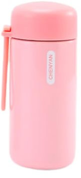 Qinlenyan Bottiglia termica per bevande in viaggio in acciaio inox sottovuoto sigillata sottovuoto da 150 ml mini fiaschetta con cordino per bevande fredde portatile ufficio rosa 150 ml