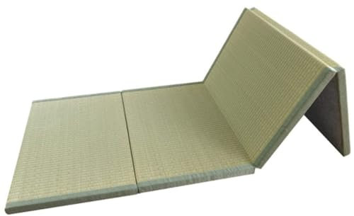 BLUEZY Japanese Traditional Tatami Matte Futon Matratze Firm and Comfortable Natural Rush Grass Yoga Matte Dicker, Faltbar, Für Bett, Meditation, Zen-Room/Japanische Tearoom 90 * 200 * 3.5cm