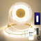 FUIQI Striscia LED COB5 metri,striscia led cob bianco neutro 4000K,24V Smart app e telecomando Striscia LED dimmerabile,320LED/M,CRI>90, larghezza,adatto per camere da letto,cucine,armadi