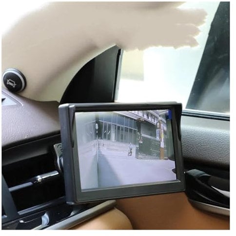 SKINII CaméRa De Recul éTanche avec 2 Caméras De Vision Nocturne HD 720P Noir Et Blanc Système De Miroir Numérique AHD pour Voiture Moniteur De Vue Latérale De 5 Pouces Webcam De Recul Voiture