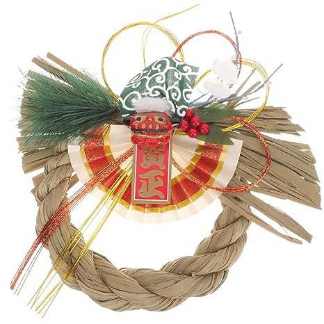 RORPOIR Strohkranz- Im Japanischen Stil Wandbehang Für Sushi-Restaurants Strohanhänger Für Zuhause