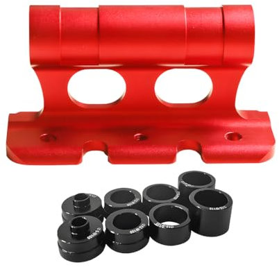 JNNJ Porte-vélos, Support Vélo en Alliage D'aluminium, Support Fourche Velo, Support Fixation Fourche De Vélo, Supports D'axe Traversant, Porte-Vélos Fourches Avant Clip Fixe pour Camion(Rouge)