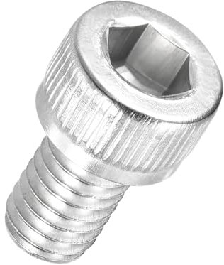 Kozelo 50pcs Tornillos de Cabeza Hexagonal - [M6-1 x 10mm] Acero Inoxidable 304 Totalmente Roscado Allen Tornillo para Motor Eléctrico Ventilador Impresión 3D Reparación, Plateado