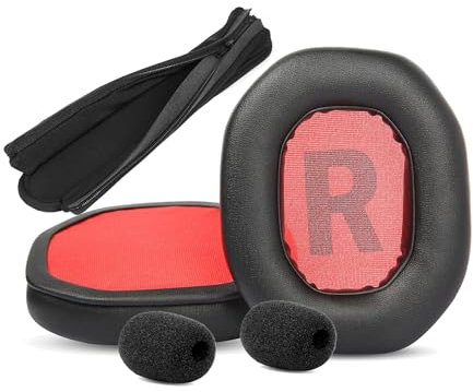 XRHTONG Ersatz-Ohrpolster & Kopfband für Teufel Cage Gaming HD Headset – Weiche & Langlebige Kissen aus Proteinleder & Memory-Schaum
