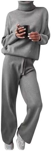 Tuta Donna Complete Tute da Ginnastica Pullover a Collo Alto Maglione Sportivo Pantaloni Set Offerta Felpa con Cappuccio Pantaloni Jogging Pigiama Set Training Abbigliamento Offerte Lampo del Giorno