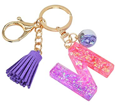 Porte-clés en acrylique en forme de cœur, cadeau d'amour, cadeau pour la fête des mères/fête des pères, pour petite amie/Sibli frère et sœur Porte-clés lapin en peluche personnalisé, N, M