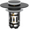 Hibbent Universal Waschbeckenstöpsel (25-46mm),Pop-Up Abflusssieb Stöpsel für Waschbecken,Edles Messing-Federkern-Druckventil mit Abnehmbarem Filter, Ersatz für Badewannen,Mattes Schwarz