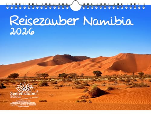 Reisezauber Namibia DIN A4 Kalender für 2026 Landschaft Reise Tiere Urlaub - Seelenzauber