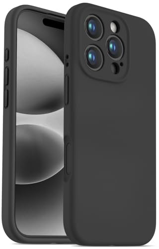 OTOFLY Designed for iPhone 16 Pro Case,[Camera Control Button Coverage][12FT Military-Grade Protection] Silicone Shockproof Slim Cover Women Men 16 Pro Phone Case 6.3 inch, Black