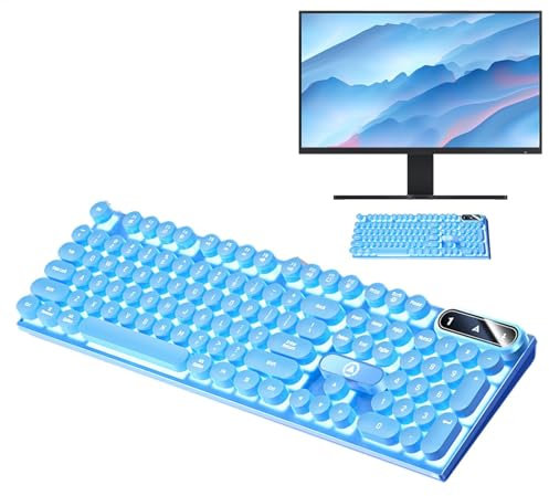 Teclado iluminado | Teclado de máquina de escribir | Máquina de escribir mecánica estética retro punk con retroiluminación | Máquina de escribir mecánica retro punk con cable con retroiluminación |