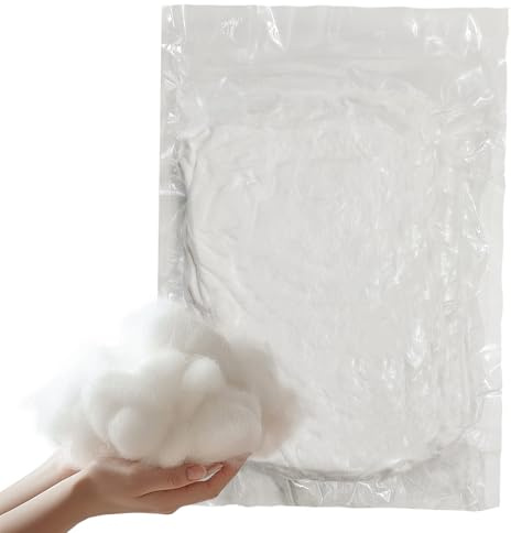 Jtnohx Füllwatte, Kissenfüllung, 500g Polsterwatte für Sitzsack, Füllung für Pakete Bohnenbeutel, Decken, Polsterungen, Pouf, Fiberfill, Basteln