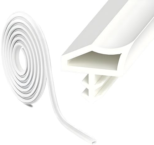 Guarnizione per porta, isolamento acustico e paraspifferi per porte, telaio della porta, guarnizione per telai in legno, protezione dall'umidità, protezione da collisione e isolamento acustico (bianco