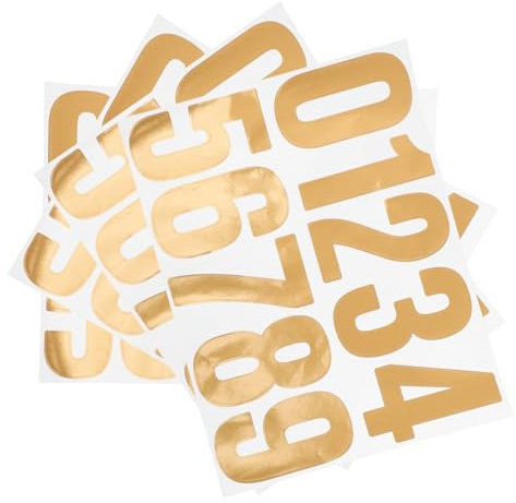 Gadpiparty 4sets Number Stickers for Mailbox and Address Identification Self-adhesive House Number Labels for Indoor and Outdoor Use for Home Organization and Identification