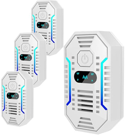 Hazeatte Pack Ultrasonic Pest Repeller, 4Pack Powerful,Powerful Mice Repellent, Insect Repellent Plug In, Effective Pest Control for Rat, Spider, Cockroach, Rodent Etc, Safe for Humans and Pets