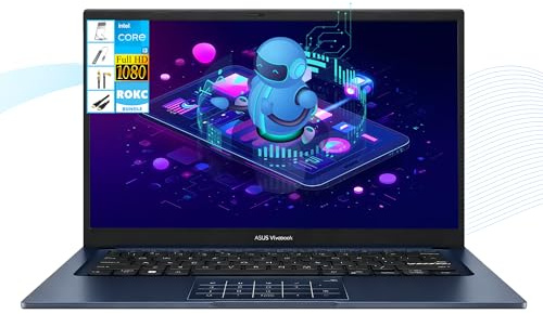 ASUS Vivobook - Laptop FHD da 14 250 nits, Intel i3-1315U, 16 GB di RAM + SSD da 512 GB, batteria leggera e per tutto il giorno, durata, Windows 11, NumberPad, fotocamera privacy, Wi-Fi
