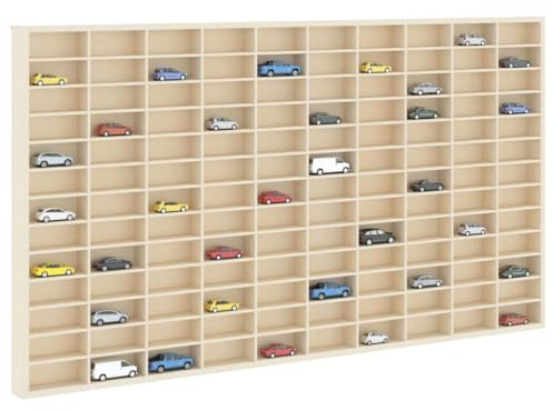 vidaXL Wanddisplay-Case Wandhalterung Beige 98 x 4,5 x 55 cm