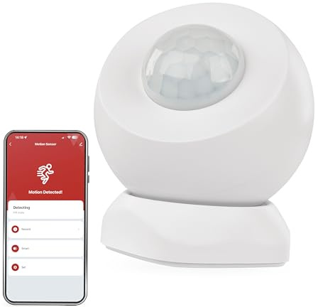 EMOS GoSmart - ZigBee Infrarot-Bewegungsmelder mit App - Bewegungssensor IP-2310Z zur Hausautomation, Licht oder Alarm - Erfassungswinkel 90°, Erkennungsreichweite 8m - IP20 für Innen - weiß