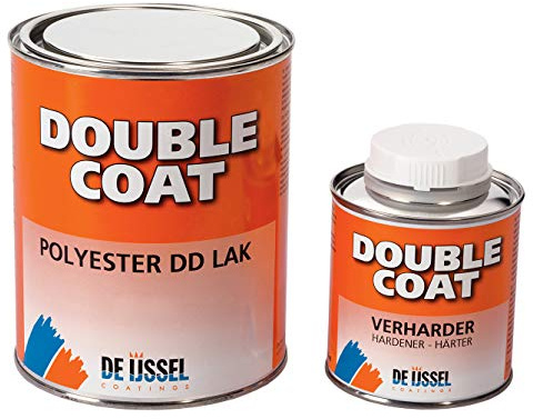 De IJssel 2K Bootslack Double Coat | 27 Farben | 1kg Set | 2K Lack Yachtlack Decklack für Holz Gfk Epoxid Polyester ABS Stahl Aluminium (DC 842 Orange)