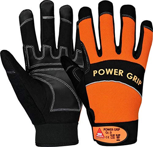 strongAnt POWER GRIP Montagehandschuh aus Neopren und synthetischem Leder mit PVC verstärkten Griffflächen Klettverschluss Größe:9
