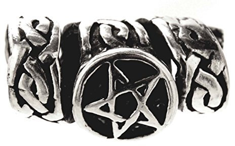 Pentagramm Bartperle Lockenperle aus 925 Silber, 6 mm