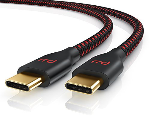 CSL - 1m USB Typ C Kabel Gen 2x2 - Typ C zu Typ C Full-Featured - USB 3.2 GEN 2 - E-Marker-Chip - SuperSpeed - Datenübertragungsrate von bis zu 20 Gbit s - Bis zu 100W Leistung