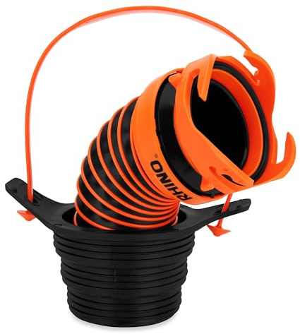 Camco 39319 3-in-1 Sewer Seal with RhinoExtreme Hose and Handle-Flexible Fitting Makes Connection Inlet Simple and Less Hands On, Black, Standard