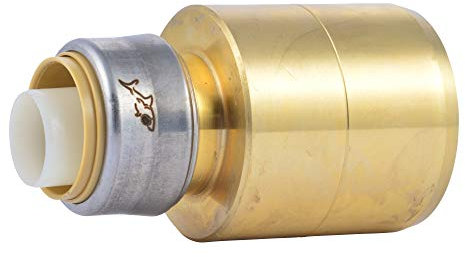 SharkBite 2 Inch x 1 Inch CTS Fitting Reducer, Push to Connect Brass Plumbing Fitting, PEX, PE-RT, Copper, CPVC, HDPE, UXL125428