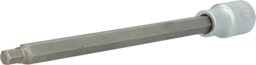 BRILLIANT TOOLS BT022892 1/2 Inch Hex Socket Bit Socket, 200 mm Long, 7 mm [Powered by KS Tools]