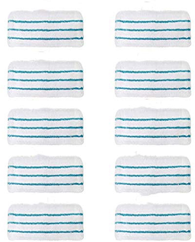 Tamponi di pulizia di ricambio per scopa a vapore, panni in microfibra rettangolari per Black+Decker Spazzole a vapore – Alternativa a FSMP20, FSM1630, FSM1321, FSM1300, FSMH13151SM ecc. (10 pezzi)