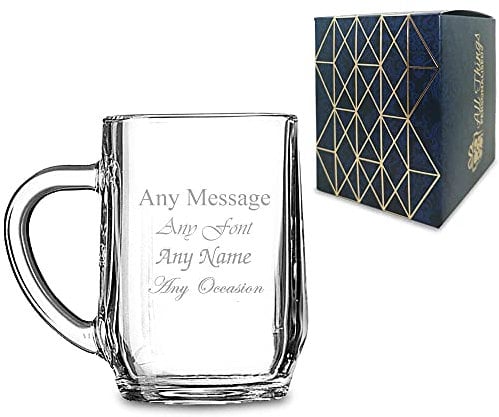 Personalised Engraved Haworth Pint Tankard, Gift Boxed, Perfect for Beer Lovers and Any Occasion
