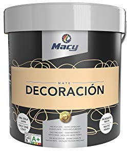 Pintura Plástica Mate Decoración Interiores Excelente Cubrición, Acabado Perfecto. 8 Litros. Color Vainilla
