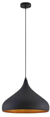 Arcchio Pendelleuchte Lunus (Modern) in Schwarz aus Metall (1 flammig, E27) - Deckenlampe Esstischlampe Hängelampe Hängeleuchte Wohnzimmerleuchte