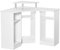 HOMCOM Scrivania Angolare con 3 Sezioni, Scrivania per Camera o Ufficio, Scrivania PC in Legno con Ripiano Monitor, Bianco