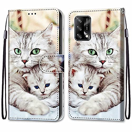 KimsCase Cover per Oppo A74 4G/F19 Pelle Silicone Portafoglio Magnetica con Disegni Motivo Custodia Resistente Libro Antiurto Divertente Flip Case Protettiva Bumper Case