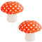 Niuhong 2 Pcs Papierlaternen Pilz Form Kind Papierlampions Hänger Papierlaterne Hängende Lampion Partydeko Papier Laternen Ornament Lampenschirm Garten Hochzeit Dekoration Geburtstagsfeier-Dekor (Rot)
