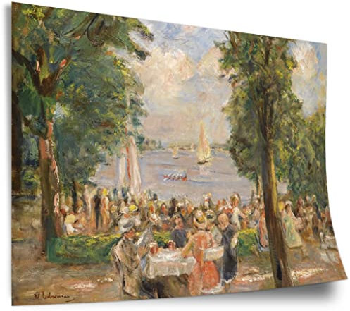 Printistico Poster Max Liebermann - Biergarten nahe Wannsee Kunstdruck ohne Rahmen, Wandbild - A4, A3, A2, A1, A0, XXL - Wohnzimmer, Schlafzimmer, Küche, Deko