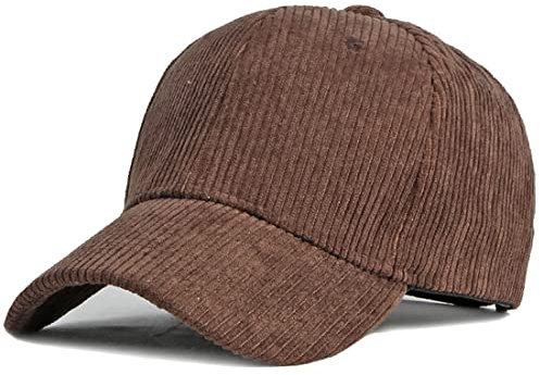 XRDSS Unisex Cord Baseball Cap Einstellbare Klassische Sportmütze Outdoor Solide Kappen, coffee, One size