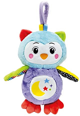 Clementoni - 17801 - Good Night Owl - Peluche Bébé Interactif, Lumière De Nuit, Lumières Et Sons, Jouet Enfants 0-36 Mois