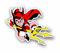 AMA SHOP Adesivo in PVC Sagomato Diavoletto milan mod.1| Sticker per Casco, Moto, Camper,Barca | autoTuning |