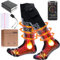 ZONSUSE Rechargeable Electric Heated Socks for Men and Women,5V 5000mAh， Winter Skiing Camping Cycling Fishing Hunting etc Warm Socks, Foot Warmer with APP Remote Control and 3 Heating Settings (XL)