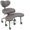 Pipersong Meditationsstuhl Plus, Flexibler Schreibtischstuhl, Kreuzbeinstuhl, mit Lendenwirbelstütze und verstellbarem Hocker, ergonomisches Design für mehrere Sitzpositionen, Grau