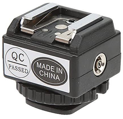 Cuifati Blitzschuh-Adapter für D SLR C N2, Blitz-Konverter-Halterung mit PC-Sync-Anschluss, Blitzschuh-Basis für Synchrones Blitzen