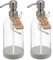ALTGLAS Refillable Glass Soap Dispenser 'Sarajevo' from Clear Bottle with Silicone Coaster and 304 Stainless Steel Pump in Brushed Silver (500ml, Set of 2)