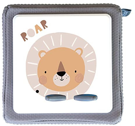 MeinBaby123® Schutzfolie kompatibel mit Toniebox | Schutzcover selbstklebend | Premium Qualität | Aufkleber passgenau I Folie Sticker I Toniebox Zubehör (Löwe Roar)