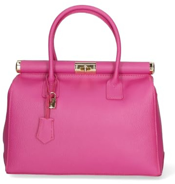 Gave Lux Damen Handtasche Echtleder Dollaro Doppelfach Abnehmbarer Schultergurt Made in Italy