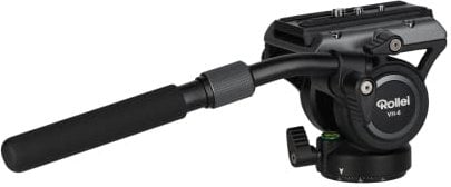 Rollei VH-6 Fluid-Videokopf, Videoneiger für Camcorder und DSLR-Kameras, für Filmaufnahmen, Videografie, Content Creation, Live-Streaming und Tragkraft 10kg